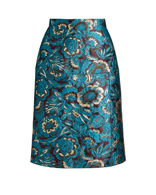 Dolce & Gabbana Mid-rise jacquard pencil skirt