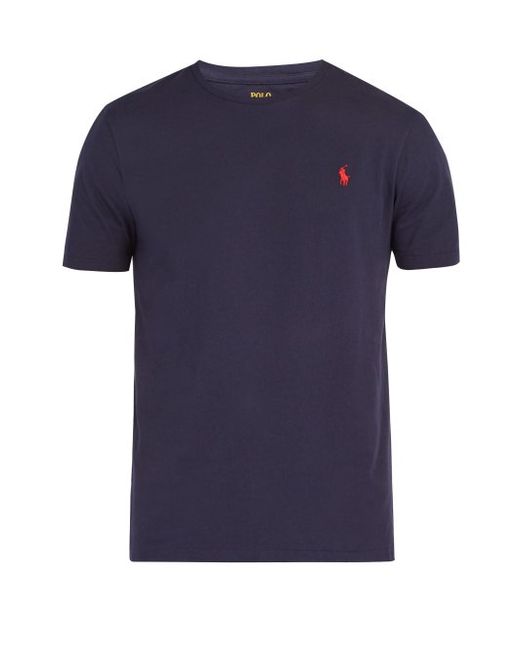 Polo Ralph Lauren Logo Embroidered Cotton Jersey T Shirt