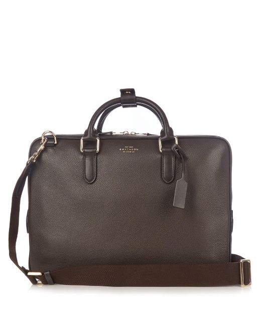 Smythson Burlington leather briefcase bag