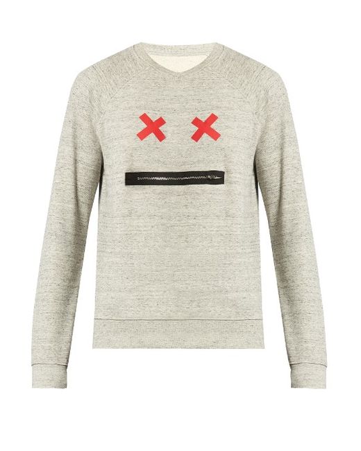 Marc Jacobs Zip Face crew-neck cotton sweatshirt
