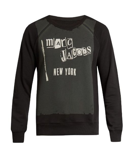 Marc Jacobs Logo-print cotton-blend jersey sweatshirt