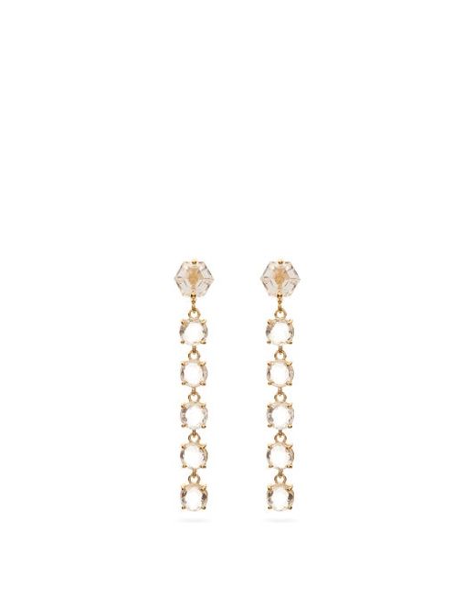 Suzanne Kalan Topaz 14kt Gold Drop Earrings