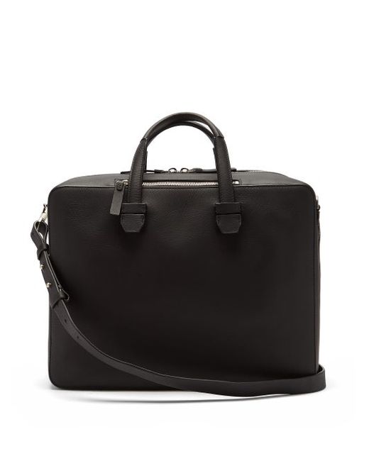 Bonastre Brut Grained-leather Briefcase