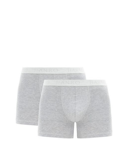 Hanro Pack Of Two Essentials Cotton-blend Boxer Briefs