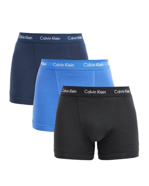 Calvin Klein Pack Of Three Cotton-blend Boxer Briefs