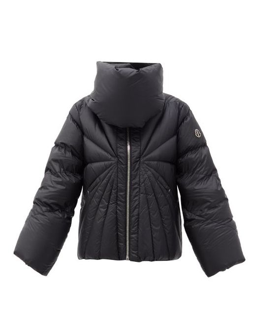 Moncler + Rick Owens Tonopah Padded-collar Spiral-quilted Down Jacket