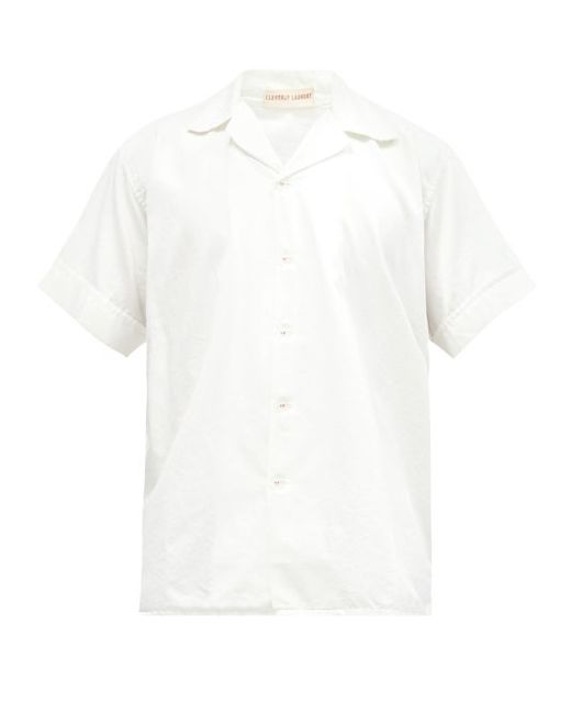 Cleverly Laundry Superfine-cotton Sateen Pyjama Shirt