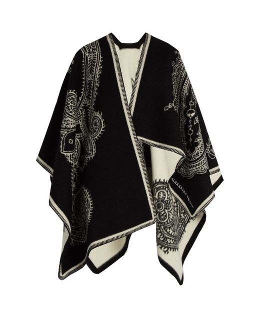 Alexander McQueen Paisley-jacquard wool and cashmere-blend cape