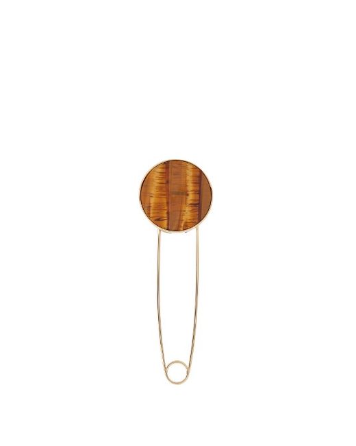 Hillier Bartley Tigers-eye and gold-plated brooch