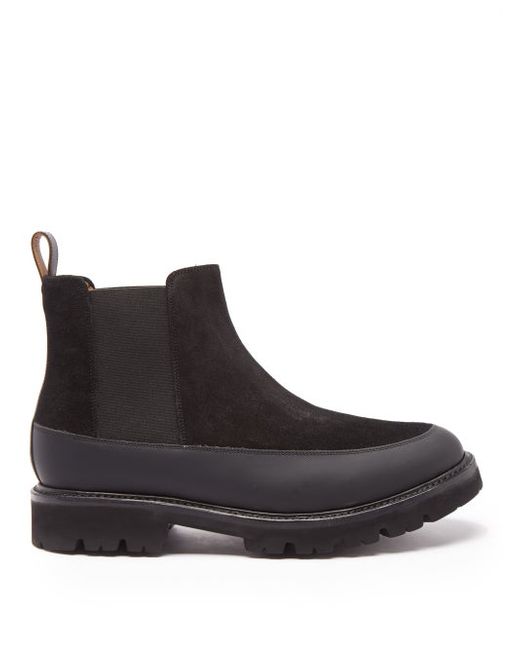 Grenson Abner Leather-trimmed Chelsea Boots