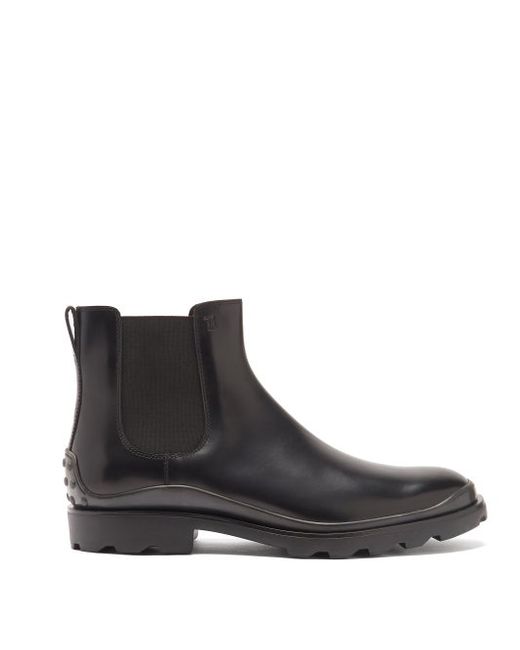 Tod's Calgary Pebbled Leather Chelsea Boots
