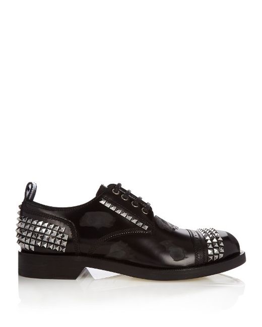Loewe Studded leather derby shoes