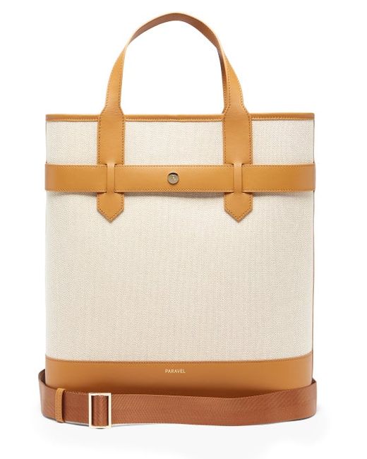 Paravel Pacific Canvas And Leather Tote Bag