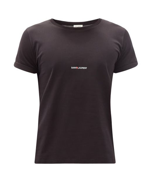 Saint Laurent Logo-print Cotton-jersey T-shirt