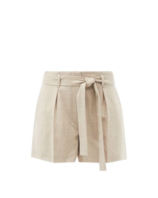 Raey Belted Wool-blend Tailored Shorts