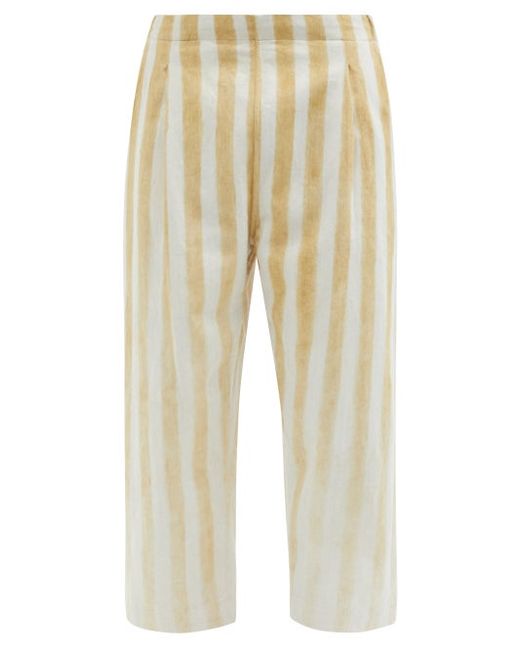 11.11 / eleven eleven Striped Cotton-twill Cropped Jeans