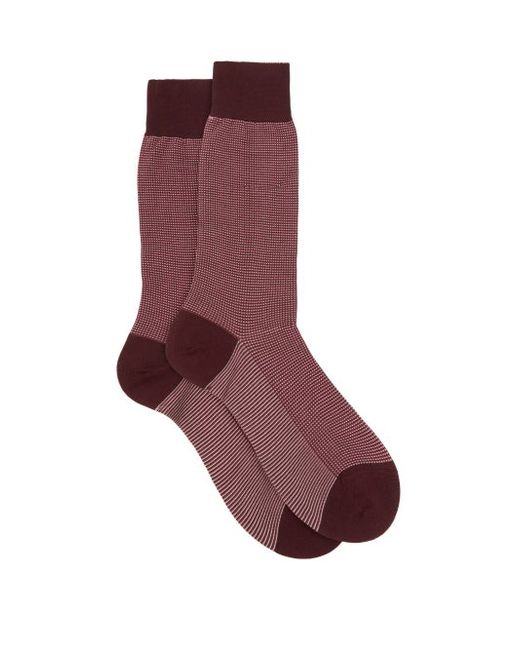Mens BASICS Pantherella Tewesbury Birdseye Egyptian-cotton Blend Socks