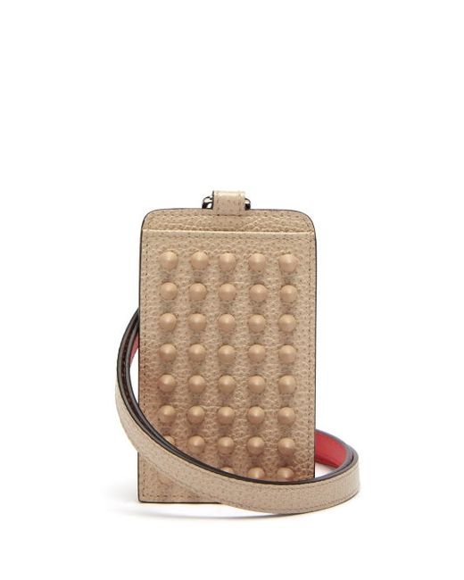 Christian Louboutin Miloucah Spike-embellished Leather Cardholder