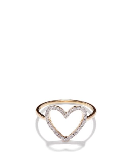 Yvonne Léon Heart Diamond 18kt Gold Ring