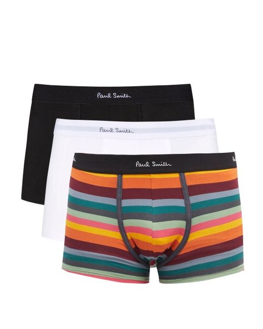 Mens BASICS Paul Smith Pack Of Three Cotton-blend Boxer Briefs