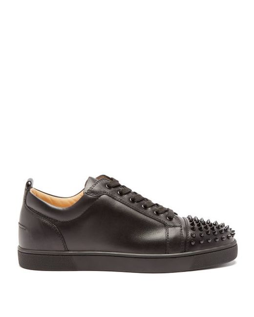 Christian Louboutin Louis Junior Spike-embellished Leather Trainers