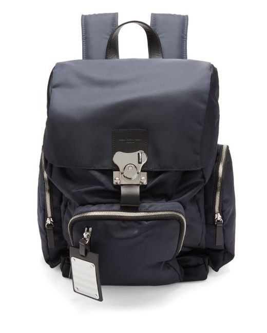 FPM Milano Butterfly Medium Leather-trim Nylon Backpack