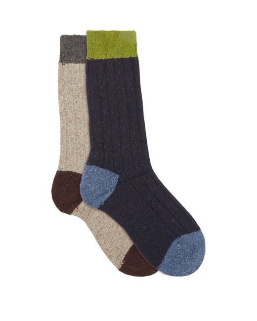 Pantherella Thornham Pack Of Two Ribbed Socks