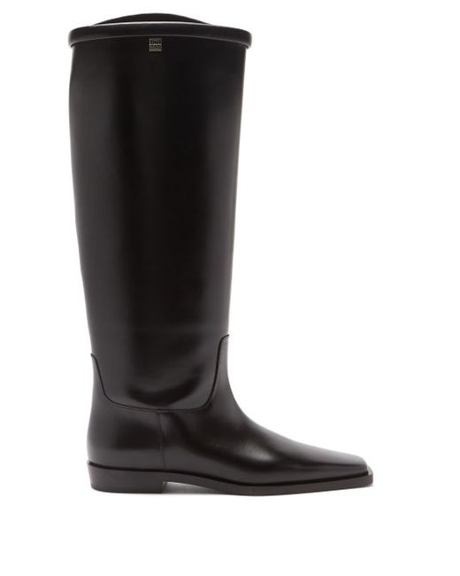 Totême Square-toe Leather Knee-high Boots