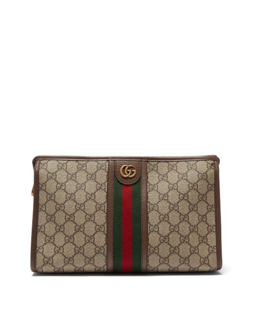 Gucci GG-logo Coated-canvas Pouch