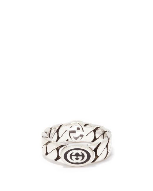 Gucci GG Curb-link Effect Sterling Ring