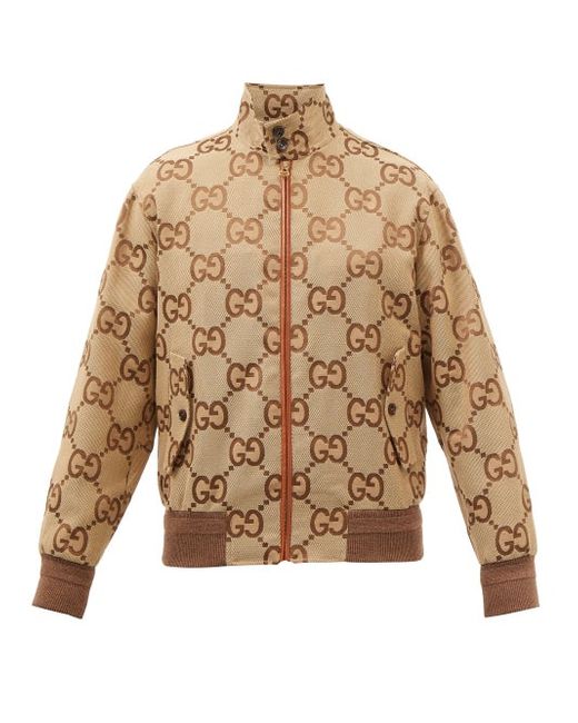 Gucci GG-jacquard Cotton-blend Canvas Bomber Jacket