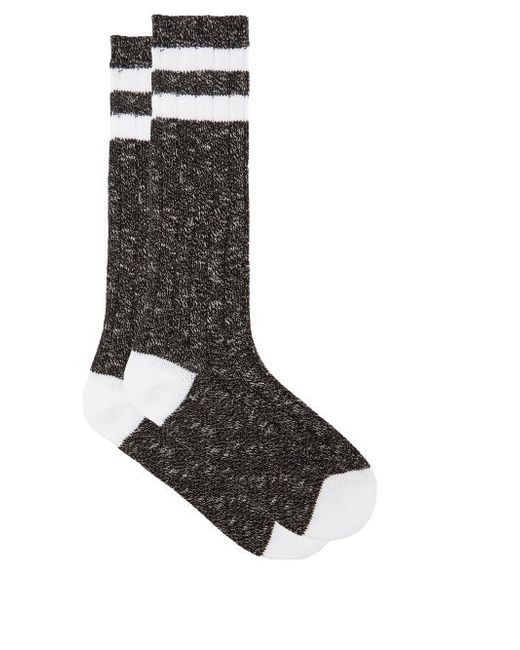 Raey Striped Melange Cotton-blend Socks