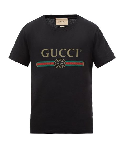 Gucci Web-stripe Logo Cotton-jersey T-shirt
