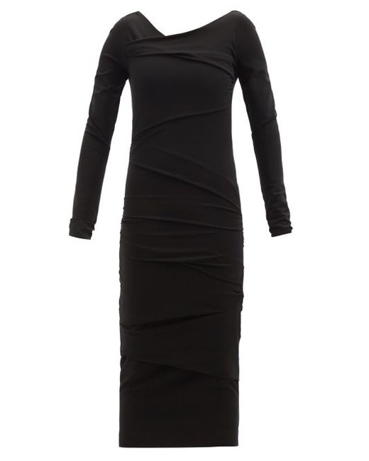 Raey Ruched Low-back Jersey Bodycon Dress
