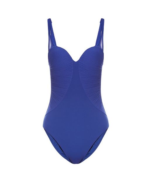 La Perla Cool Draping ruched-tulle padded swimsuit