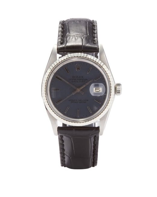 Lizzie Mandler Fine Jewelry Vintage Rolex Datejust 35mm Steel Gold Watch