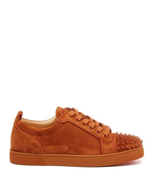 Christian Louboutin Louis Junior Spikes Suede Trainers