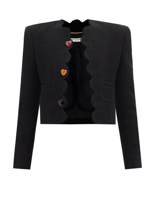 Saint Laurent Wool-blend Bouclé Tweed Jacket