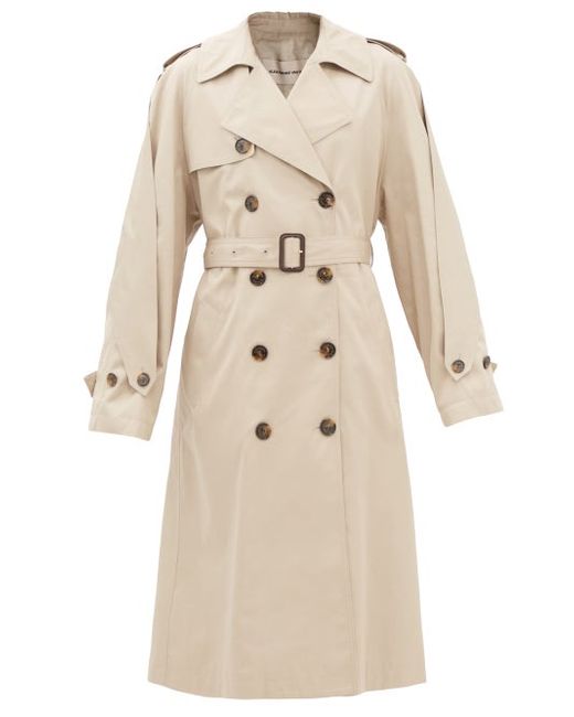 Alexandre Vauthier Double-breasted Cotton Trench Coat