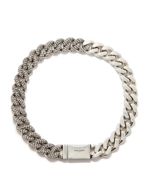 Saint Laurent embellished Curb-chain Necklace
