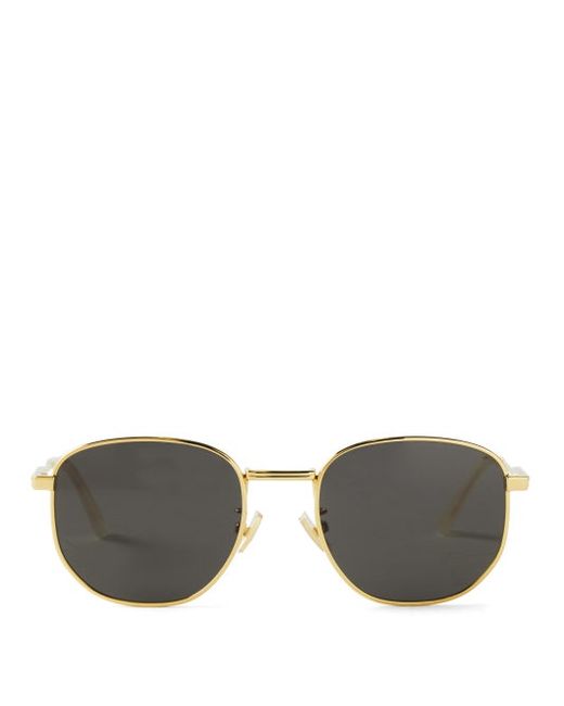 Bottega Eyewear Square Metal Sunglasses