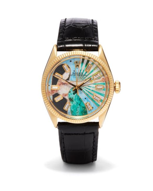 Jacquie Aiche Vintage Rolex Sagittarius Diamond Gold Watch