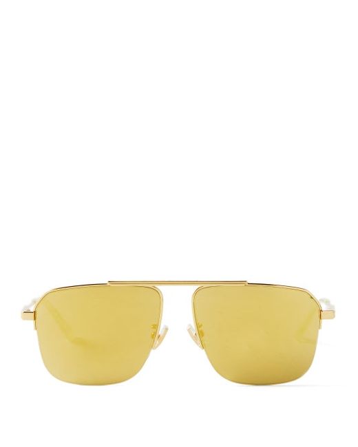 Bottega Eyewear Aviator Metal Sunglasses