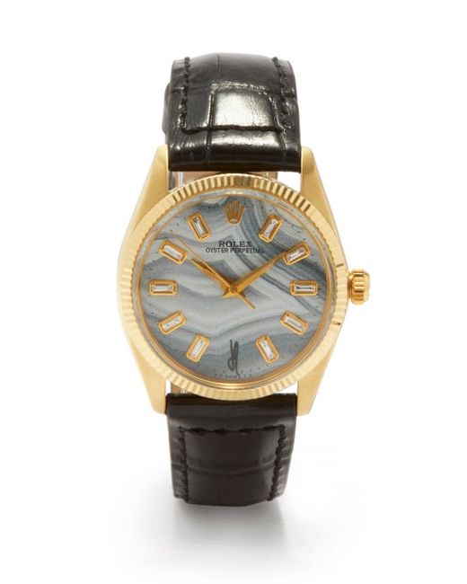 Jacquie Aiche Vintage Rolex Oyster Diamond 14kt Gold Watch