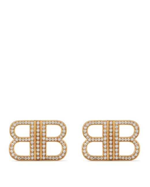 Balenciaga Crystal Bb Earrings