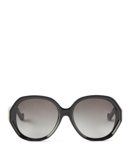 Loewe Eyewear Anagram Oversized Round Acetate Sunglasses