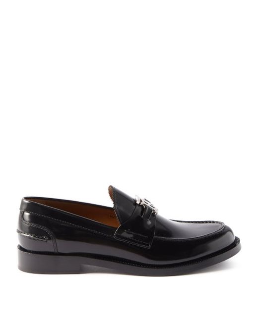 Burberry Tb-monogram Leather Loafers