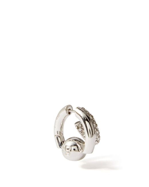 Balenciaga Cut Logo-engraved Crystal Single Earring