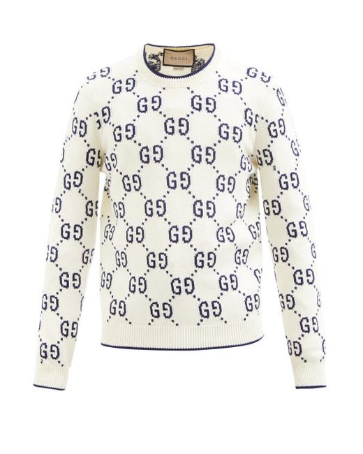 Gucci GG-intarsia Cotton Sweater