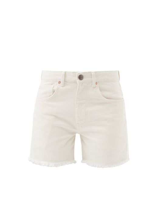 Raey Comet Mid-rise Long Organic-cotton Denim Shorts